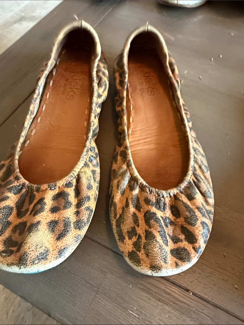 Tieks Leopard Print Ballet Flats - Brown & Black